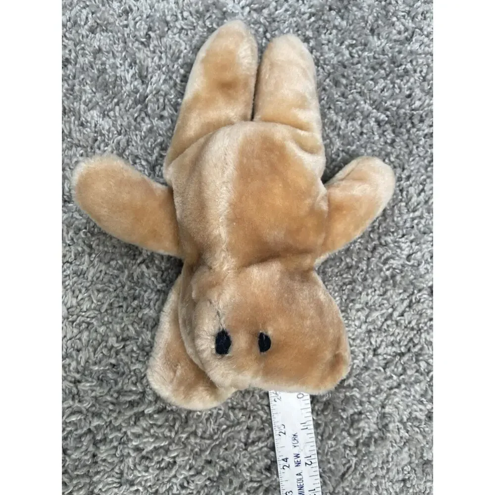 Vintage Teddy Bear Plush Baby Bottle Holder Light Brown Color Stuffed Toy